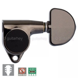Gotoh NEW Gotoh SG301-20 Tuners L3+R3 Tuning Keys Grover Style 3X3 - COSMO BLACK