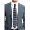 Square & Compass Masonic Neck Tie - [Black & Silver]