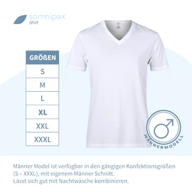 somnipax Standard Anti Snore Shirt with Hard Foam Roll, 100% Organic Cotton, Help with CPAP Therapy, Sleep Apnea + Snoring for Men [XL]