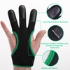 LWANO Archery Gloves Leather Practice Hunting Three Finger Protector for