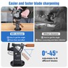 Lawn Mower Blade Sharpener, 15°-45° Adjustable Frame with Ball Bearing