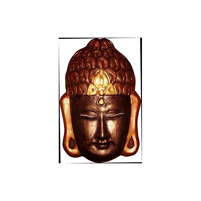 dennycraftmoulds BUDDHA HEAD Concrete Mold Garden Mould Plaque