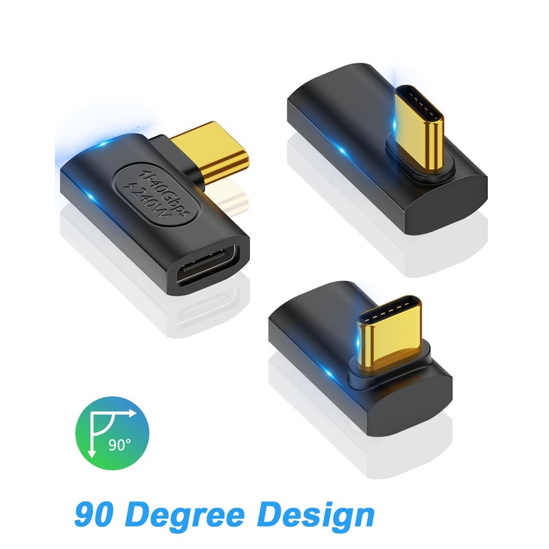 Poyiccot 40Gbps USB Type C Extension Adapter, 240W USB C