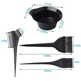 BuxiuGK Set of 24 Hair Colouring Brush Set, Hair Colouring Brush, Hair Dye Bowl, Hair Dye Cap, Hairdressing Clips, Ear Cover, Glove for DIY Beauty Salon and Home