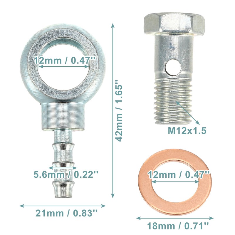 QUARKZMAN 8 x 12 mm diameter M12 x 1.5 car