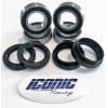Iconic Racing 02-07 Suzuki Vinson 500 4x4  BOTH Front Wheel Bearing & Seal Kits