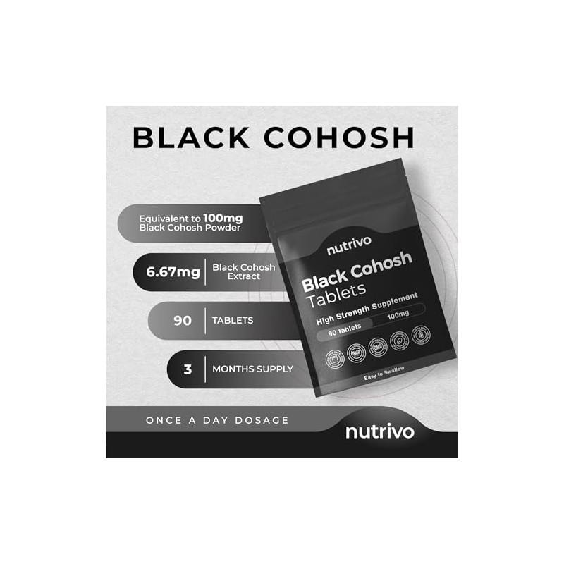 Black Cohosh 100mg Tablets | 90 Tablets - One A