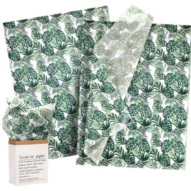 Kolldenn 120 Pcs 20 x 28 Inches Gift Wrapping Tissue Paper Greenery Wrapping Paper for Party Bridal Shower DIY Birthday Decorations Wedding Crafts(Vivid Style)