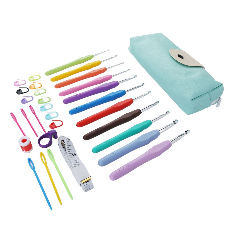31 Piece Crochet Hooks Set Professional Ergonomic Crochet Hooks with