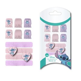 Stitch Beauty Set - Includes 6 Hair Pins and 4 Scrunchies in Pink and Purple Various Compositions Design Inspired by Stitch Original Product Designed in Spain