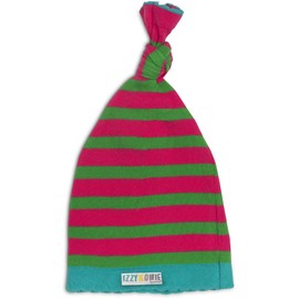 Pavilion Gift Company Izzy & Owie 0-12 Month Pink & Green Striped Hat