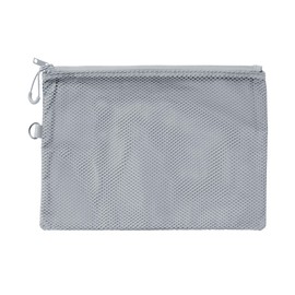 MUJI OHG89A3S Polyester Double Zipper Case, Gray, L