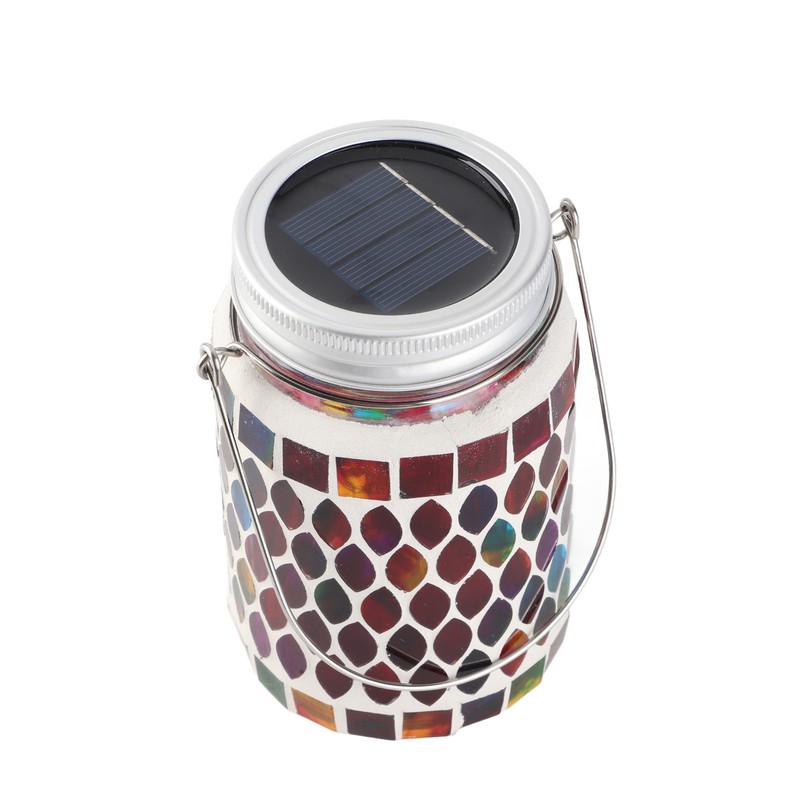 Mosaic Solar Lights Outdoor Hanging Lanterns Waterproof Mosaic Solar Lanterns