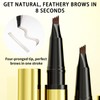 2 In 1 Brow Pencil And Eyebrow Gel - 4-Fork-Tip