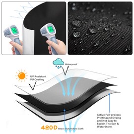 Blackout Blinds Stick On, 420D Oxford Fabric 100% Blackout Curtain for Window, Portable Blackout Shades Film for Bedroom, Cut to Any Size, Nursery Blackout Blinds for Baby Travel Temporary