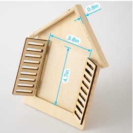 Xhqsulsclac 2 PCS Unfinished Wooden Picture Frames for 7 x 9 in Photos Standing Postcard Wooden Photo Frames for Crafts Wood DIY Painting Arts Projects and Decorate (2)