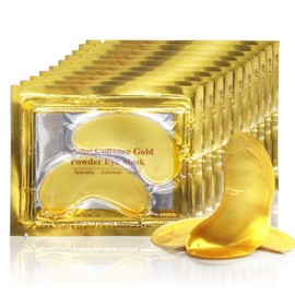 Eye Mask 24K Collagen Natural 15 Pairs for Swollen Eyes & Bags, Moisturising, Anti-Ageing Eye Pads, Anti-Oxidation, Firming Skin Hyaluronic Eye Pads Against Wrinkles Eye Pad