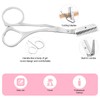 Nogeqi Silver Eyebrow Scissors with Comb and Eyebrow Brush, Modern