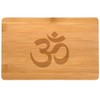 Samunshi® Wooden Board with Engraving Om Mantra Made of Bamboo