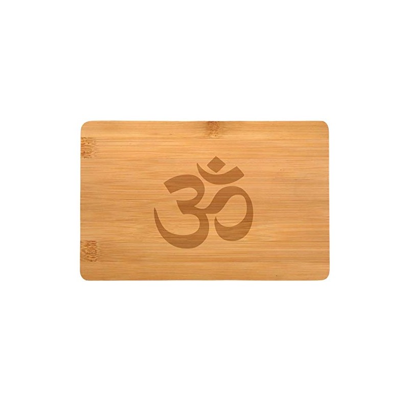 Samunshi® Wooden Board with Engraving Om Mantra Made of Bamboo