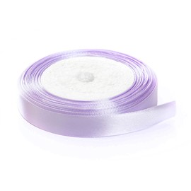 Solid Color Satin Fabric Ribbon (Light Purple, 1/2" x 25 Yards)