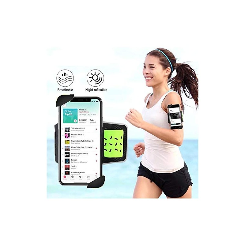 BoxWave Holster Compatible with Energizer E24 - FlexSport Armband, Adjustable