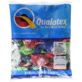 LA Balloons 11728 \Birthday Loops & Stars\" Qualatex Latex Balloons (50 Pack), 11\", Carnival"