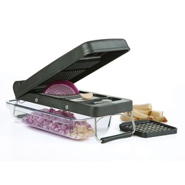 PL8 Professional Chopper, Black - Multi-Functional Vegetable Chopper, Dicer, and Mincer with Sturdy Stainless Steel Frame, Perfect for Onions, Tomatoes, and More