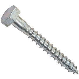 AERZETIX - Set of 10 - Wood Screws - Pull Screw - Hex Head - 6 Sides - M10 x 80 mm - Galvanised Steel - DIN571 - Metal - DIY - C44597