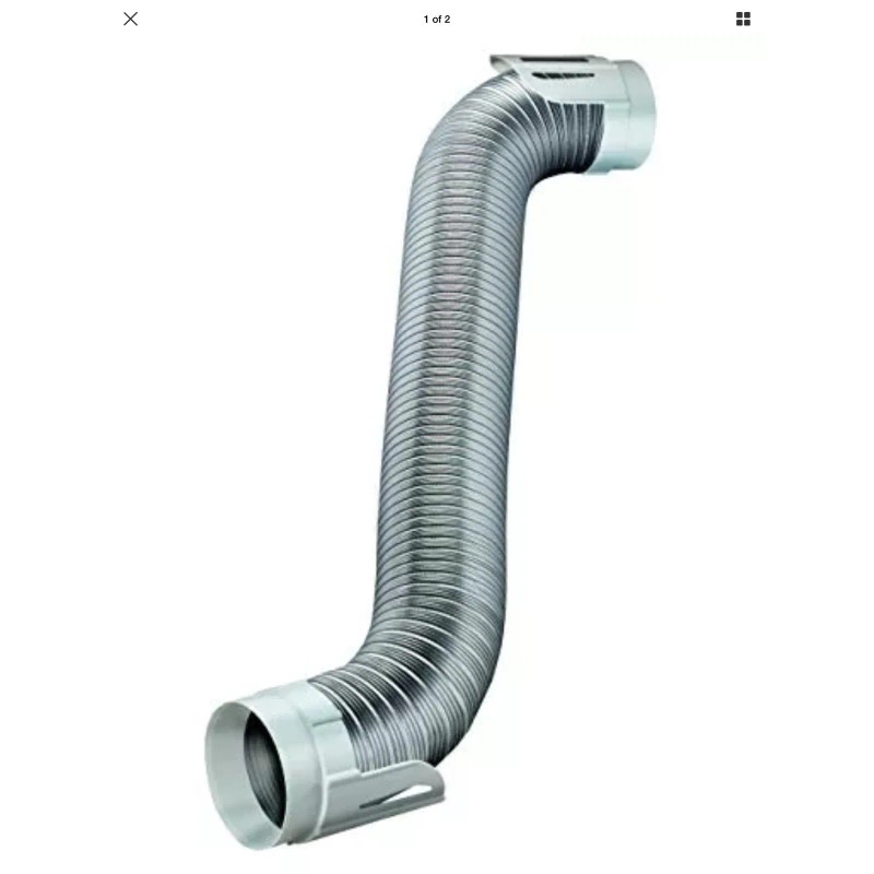 Deflecto Easy Connecting Dryer Vent Hook Up Kit Flexible Semi-Rigid
