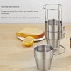 Stainless Steel Camping Cup Set of 4 Double Layer Coffee