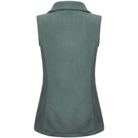 SeSe Code Vest for Women Work, Women's Lightweight Zip Up Front Sleeveless Collared Neckline Soft Basic Regular Fit Classic Fashion Winter Clothes Green Medium