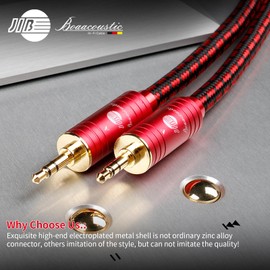 BOAACOUSTIC JIB High End 3.5 mm to 3.5 mm Cable Male to Male Aux Stereo Cable 3 Metres