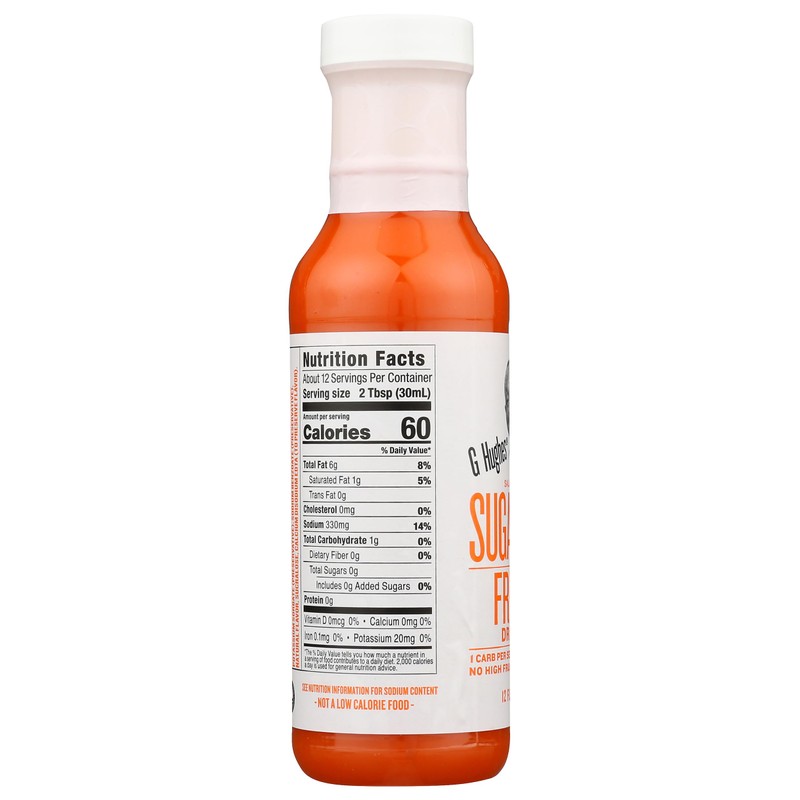 G Hughes French Style Dressing, Sugar Free, Low Carb, 12