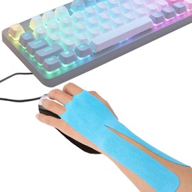 10pcs Pre-Cut Kinesiology Tape for Hands, Breathable Latex-Free Sports Tape Waterproof Elastic Athletic Accessories for Wrist Hand (Blue)