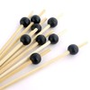 BambooMN Decorative Ball End Cocktail Fruit Sandwich Picks Skewers for