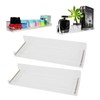 2Pcs Floating Wall Ledge Shelf Acrylic Concealed Bathroom Rack for