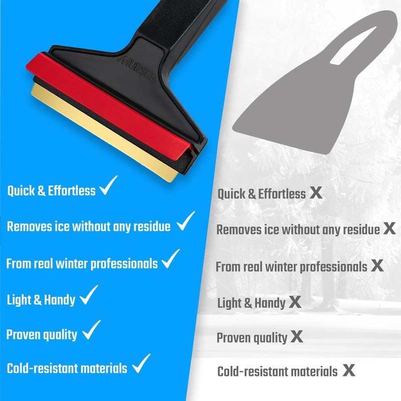 Car Ice Scraper Brass Blade - Fast, Effortless, efficient &