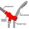 Shower Arm Holder for Handheld Shower Head, Adjustable Mount Bracket,