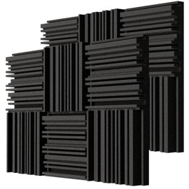 TroyStudio Soundproofing Material, Soundproofing Sheet, 11.8 x 11.8 x 2.0 inches (30 x 30 x 5 cm), 12 Pieces, Flame Retardant, Sound Absorption Board, Noise Reduction, Soundproofing Material,