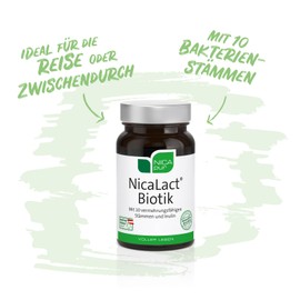 NICApur NicaLact Biotik - 10 hochkonzentrierte Bakterienstämme - 20 Kapseln