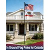 Acostop 15ft In Ground Flag Pole for Outside House, Fit