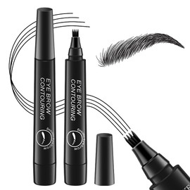 New Feeling Eyebrow 4d Liquid Eyebrow Eyebrow Color Retaining Crisp Vibrant Fork Brush Liquid Eyebrow Waterproof Cosmetic Makeup Pen 4 Tip Eyebrow,4 Tipped Precise Brow Pen, Tiny My 4 Tip Brow #05