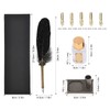 Quill Pen Set Retro Elegant Exquisite Pattern Smoothing Writing Feather