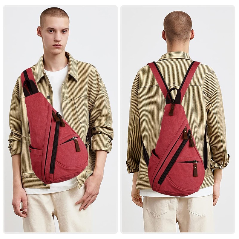 HUXFAM Small Sling Crossbody Backpack Multipurpose Casual Daypack Backpacks Outdoor
