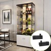UFURMATE Glass Door Hinge, 8Pcs Black Frameless Glass Door Pivot