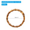 PATIKIL 5.9 Inch Bamboo Purse Handles, 4 Pcs Round Replacement