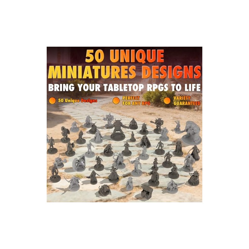 Path Gaming 50 Unique Miniatures Fantasy Tabletop RPG Figures for