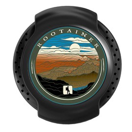 RooTainer – Premium Retainer Case with Clip – Cool Rugged Holder for Retainers, Mouth Guard or Invisalign – Kids & Adults – Safe & BPA Free with Vent Holes – Made in USA (Black, Hiker)