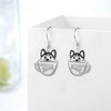 Dog Dangle Earrings Sterling Silver Corgi/Beagle/Husky Earrings Dog Jewelry Gifts